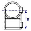 Interclamp 101R Reducing Short Tee Tube Clamp Fitting - Technical Drawing 2