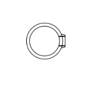 Interclamp 119R Reducing Two Socket Cross Tube Clamp Fitting - Technical Drawing 1