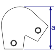 Interclamp 123 Acute Angle Elbow Tube Clamp Fitting - Technical Drawing 3