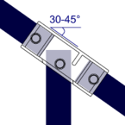 Interclamp 127 Adjustable Long Tee Tube Clamp Fitting - Technical Drawing 1