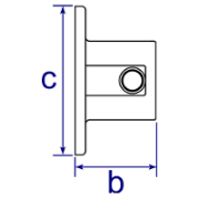 Interclamp 131 Wall Flange Tube Clamp Fitting - Technical Drawing 1