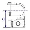 Interclamp 135 Clamp-on Tee Tube Clamp Fitting - Technical Drawing 2