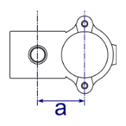 Interclamp 137 Clamp-on Crossover Tube Clamp Fitting - Technical Drawing