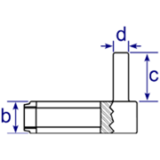 Interclamp 140 Gate Hinge Tube Clamp Fitting - Technical Drawing 1