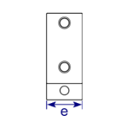 Interclamp 144 Railing Side Support (Vertical) Tube Clamp Fitting - Technical Drawing 1