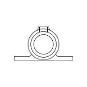 Interclamp 146 Side Palm Fixing Tube Clamp Fitting - Technical Drawing 2