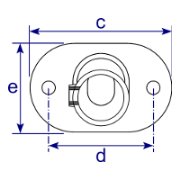 Interclamp 152 Slope Base Flange Tube Clamp Fitting - Technical Drawing 3