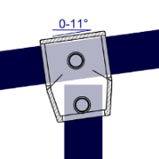 Interclamp 153 Slope Short Tee Tube Clamp Fitting - Technical Drawing 1