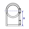 Interclamp 154 Slope Elbow Tube Clamp Fitting - Technical Drawing 2