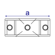 Interclamp 156 Slope Cross Tube Clamp Fitting - Technical Drawing 2