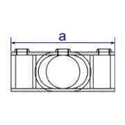 Interclamp 156 Slope Cross Tube Clamp Fitting - Technical Drawing 3