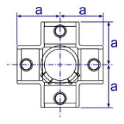 Interclamp 158 Centre Cross Tube Clamp Fitting - Technical Drawing 1