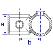 Interclamp 161 Offset Crossover Tube Clamp Fitting - Technical Drawing 1