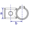 Interclamp 161 Offset Crossover Tube Clamp Fitting - Technical Drawing 1