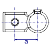 Interclamp 161R Reducing Offset Crossover Tube Clamp Fitting - Technical Drawing 1