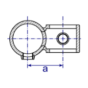 Interclamp 161R Reducing Offset Crossover Tube Clamp Fitting - Technical Drawing 2