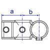 Interclamp 165 Combination Socket Tube Clamp Fitting - Technical Drawing 2