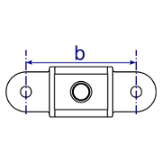 Interclamp 167M Double Swivel Combination Male Part Tube Clamp Fitting - Technical Drawing 1