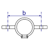 Interclamp 167M Double Swivel Combination Male Part Tube Clamp Fitting - Technical Drawing 2
