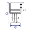 Interclamp 169 Swivel Base Flange Tube Clamp Fitting - Technical Drawing 2
