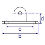 Interclamp 169M Swivel Base Flange Male Part Tube Clamp Fitting - Technical Drawing 1