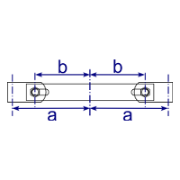 Interclamp 171 Double Sided Mesh Panel Clip Tube Clamp Fitting - Technical Drawing 1