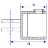 Interclamp 173F Single Swivel Combination Female Part Tube Clamp Fitting - Technical Drawing 2