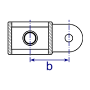 Interclamp 173M Single Swivel Combination Male Part Tube Clamp Fitting - Technical Drawing 1