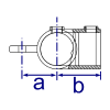 Interclamp 174M Swivel Tee Male Part Tube Clamp Fitting - Technical Drawing 2