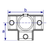 Interclamp 176 Side Outlet Tee Tube Clamp Fitting - Technical Drawing 1