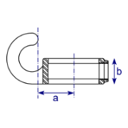 Interclamp 182 Hook Tube Clamp Fitting - Technical Drawing