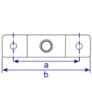 Interclamp 198 Double-Lugged Bracket Tube Clamp Fitting - Technical Drawing 2