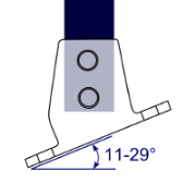 Interclamp 252 Slope Base Flange (11º - 29º) Tube Clamp Fitting - Technical Drawing 1