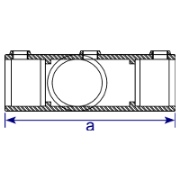 Interclamp 255 Slope Long Tee (11º - 29º) Tube Clamp Fitting - Technical Drawing 3