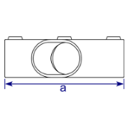 Interclamp 256 Slope Cross (11º - 29º) Tube Clamp Fitting - Technical Drawing 3