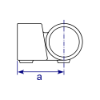 Interclamp 148 Short Swivel Tee Tube Clamp Fitting - Technical Drawing 1