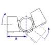 Interclamp 148 Short Swivel Tee Tube Clamp Fitting - Technical Drawing 2