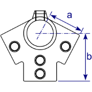 Interclamp 191 Ridge Fitting (27½°) Tube Clamp Fitting - Technical Drawing