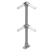 Interclamp handrail system - 4020 corner post