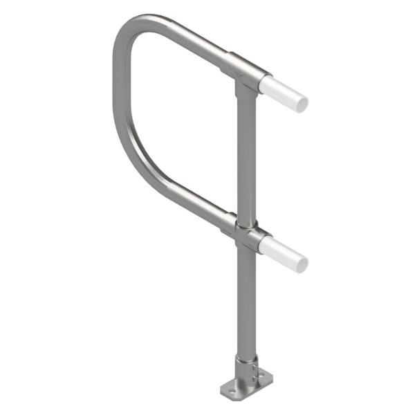 Interclamp Modular Handrail System - 4020 End post with D return