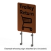 Interclamp TrolleyBay Sign Kit - Single Side - Showing Sign Attached (Not Included)
