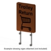 Interclamp trolley bay sign kit - double sided - example with signs attached (not included)