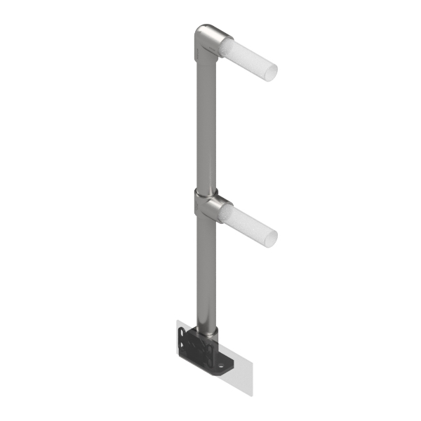 Interclamp 4030D48-FL-02 - End post for modular handrail system