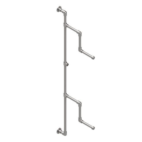 Interclamp GR0011 Garment Rack / Clothing Display (Wall Mounted)