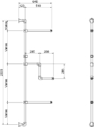 Interclamp RWA0012 Garment Rack - Dimensions