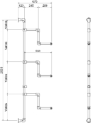 Interclamp RWA0013 Garment Rack Image - Dimensions