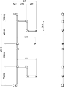 Interclamp RWA0014 Garment Rack Image - Dimensions