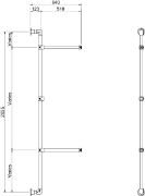 Interclamp RWA0015 Garment Rack Image - Dimensions