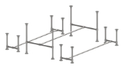 Interclamp tube clamp picnic table and benches - frame