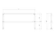 Interclamp 4020 D48 2m Handrail Kit - Dimensions